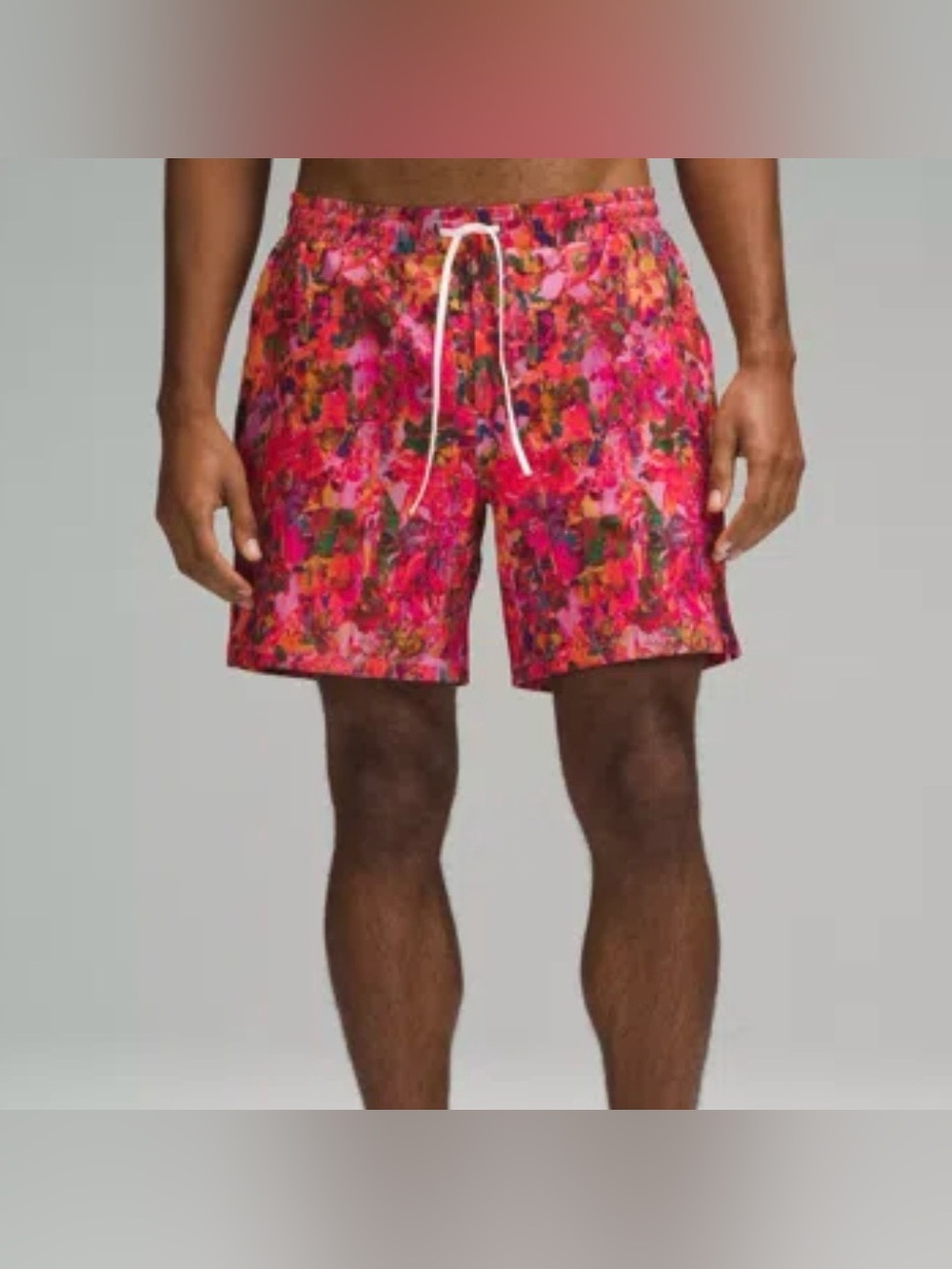 LULULEMON Lined Pool shorts 5" in MULTI-RED